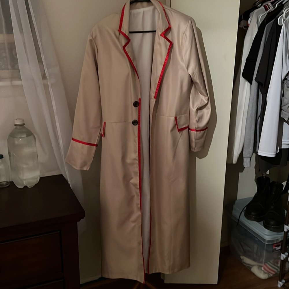 Handmade Doctor Who 5th Doctor Cosplay Beige Coat